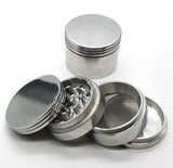Metal Grinder 4 Pieces, Spice and Herb Grinding w/ Magnetic Top, Storage Catcher Chamber, Herb Grinder,