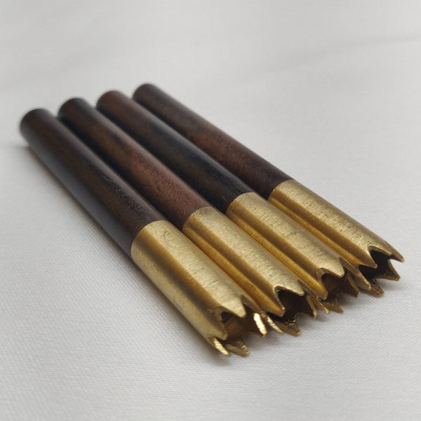 4 Pack Brass One Hitters w/ Brown and Black Ebony