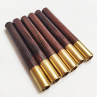 6 Pack Brass One Hitters with Rosewood Adornment