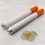 2 Pack Metal Cigarette One Hitters + Cleaning Tool