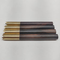 4 Pack Brass One Hitters w/ Brown and Black Ebony