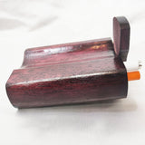 Large Dugout One Hitter Stash Box + 2 Grinder Tip Bats, Pocket-Sized Dyed Mango Wood Dug Out Smoking Box +8 Screens w/ Mini Bic Lighter Slot