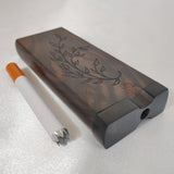 Ebony Wood Dugout One Hitter Stash Box, Branch Design, 4 Brass Pipe Screens, Grinder One Hitter Bat, Dug Out Box, One Hit Bat / Tobacco Pipe