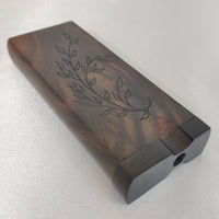 Ebony Wood Dugout One Hitter Stash Box, Branch Design, 4 Brass Pipe Screens, Grinder One Hitter Bat, Dug Out Box, One Hit Bat / Tobacco Pipe