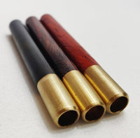 3 Pack Brass and Exotic Wood One Hitter Bats