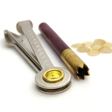 Purpleheart and Brass One Hitter + Cleaning Tool