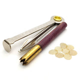 Purpleheart and Brass One Hitter + Cleaning Tool