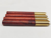 6 Pack Brass One Hitters with Redwood Adornment