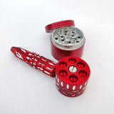 Red Smoking Set - Revolver Pipe + Grinder