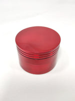 Red Metal Grinder w/ Dust Catcher, Includes a Redwood and Brass One Hitter Bat, 4 Screens