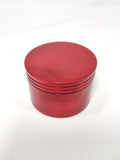 Red Metal Grinder w/ Dust Catcher, Includes a Redwood and Brass One Hitter Bat, 4 Screens