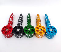 Multi Colored Revolver Smoking Pipe - Spin Top Metal Pipe - 6 Bowls for Packing Herbs - Rotating Tobacco Pipe - 6 Shooter - Pipe for Smoking
