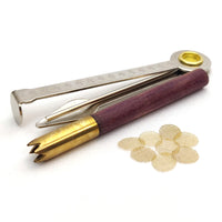 Purpleheart and Brass One Hitter + Cleaning Tool