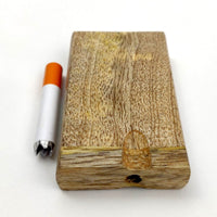 Mini-Sized 3" Mango Wood Dugout Tobacco Stash Box + 2" One Hitter Pipes / Cigarette Bats - Omnya's New Release of Small Wooden Stash Boxes!