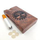 Mini-Sized 3" Tree of Life Rosewood Dugout + (up to 3) 2" One Hitter Pipes / Metal Bats - Omnya's New Release of Small Wooden Stash Boxes!