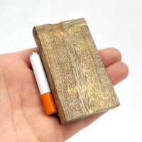 Mini-Sized 3" Mango Wood Dugout Tobacco Stash Box + 2" One Hitter Pipes / Cigarette Bats - Omnya's New Release of Small Wooden Stash Boxes!