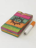 Rainbow Sun-Man One Hitter Dugout Stash Box - Includes up to 3 Cigarette Bats / Smoking Pipes +10 Mini Brass Screens - FAST SHIPPING!