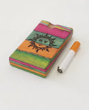 Rainbow Sun-Man One Hitter Dugout Stash Box - Includes up to 3 Cigarette Bats / Smoking Pipes +10 Mini Brass Screens - FAST SHIPPING!